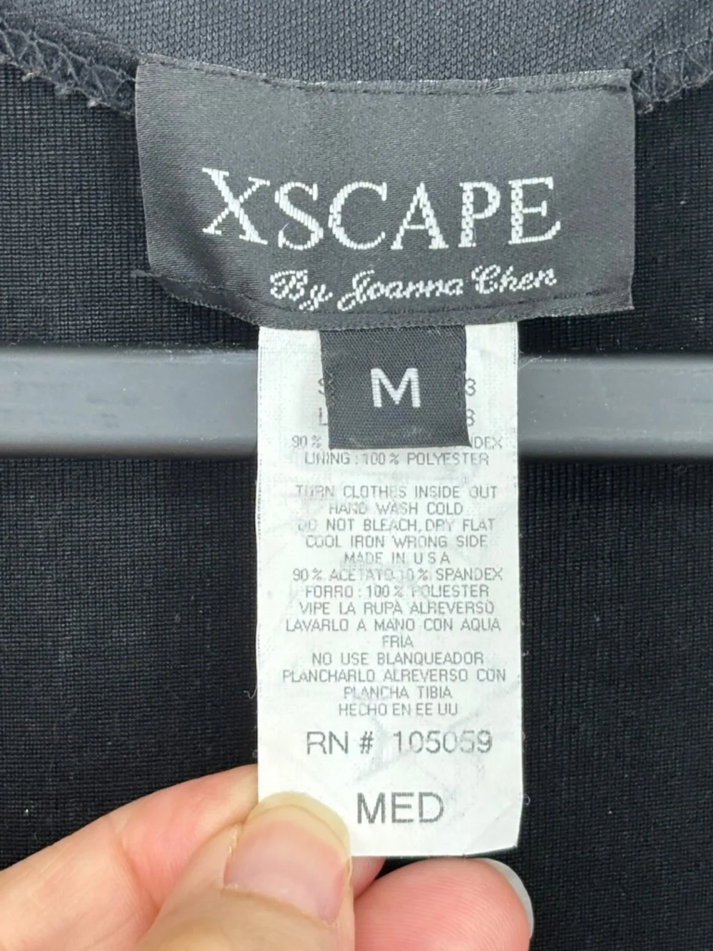 Xscape Womens Medium Evening Cardigan Jacket Black Silver Glitter Stripes LS